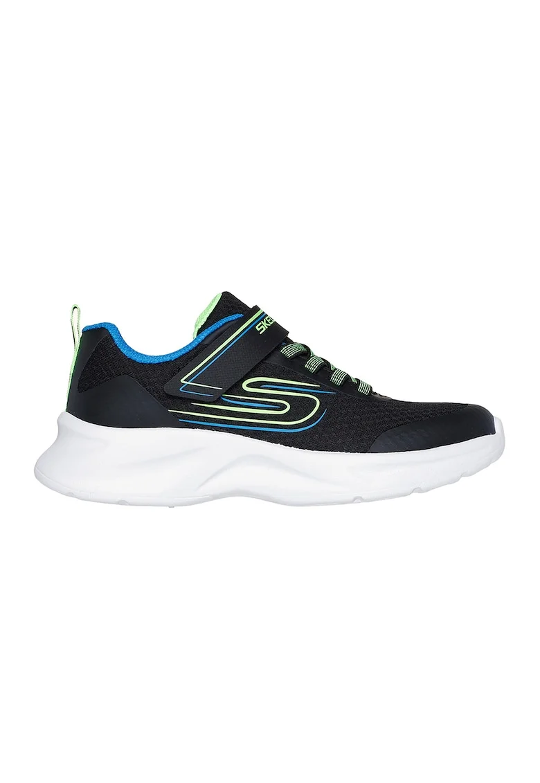 Pantofi sport cu velcro si detalii contrastante Dynamatic, Negru/Verde lime