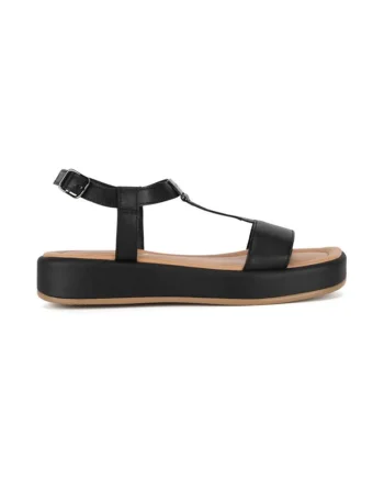 Sandale dama,  590559, Piele naturala, Negru, Negru