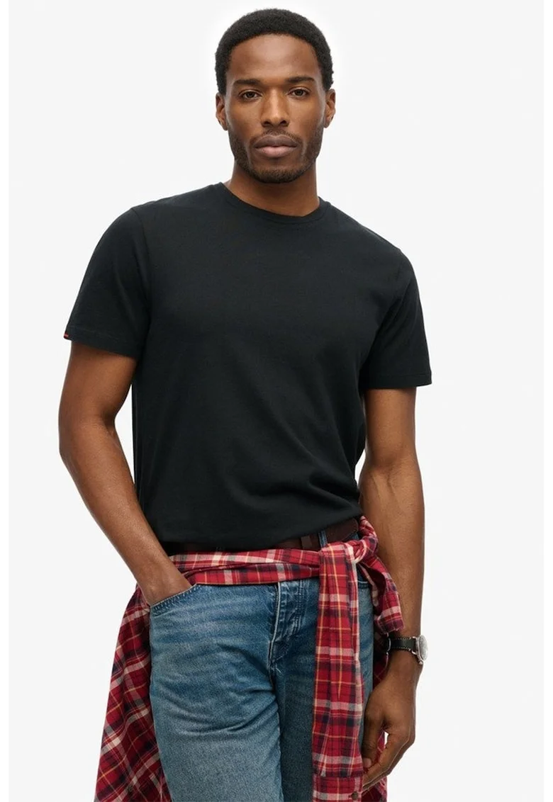 Tricou din bumbac Classic Essential, Negru