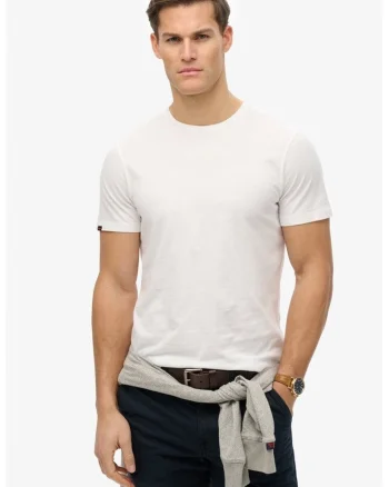 Tricou din bumbac Classic Essential, Alb fildes