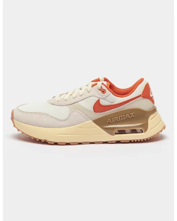 Pantofi sport cu insertii din plasa Air Max, Alb/Caramiziu/Alb murdar