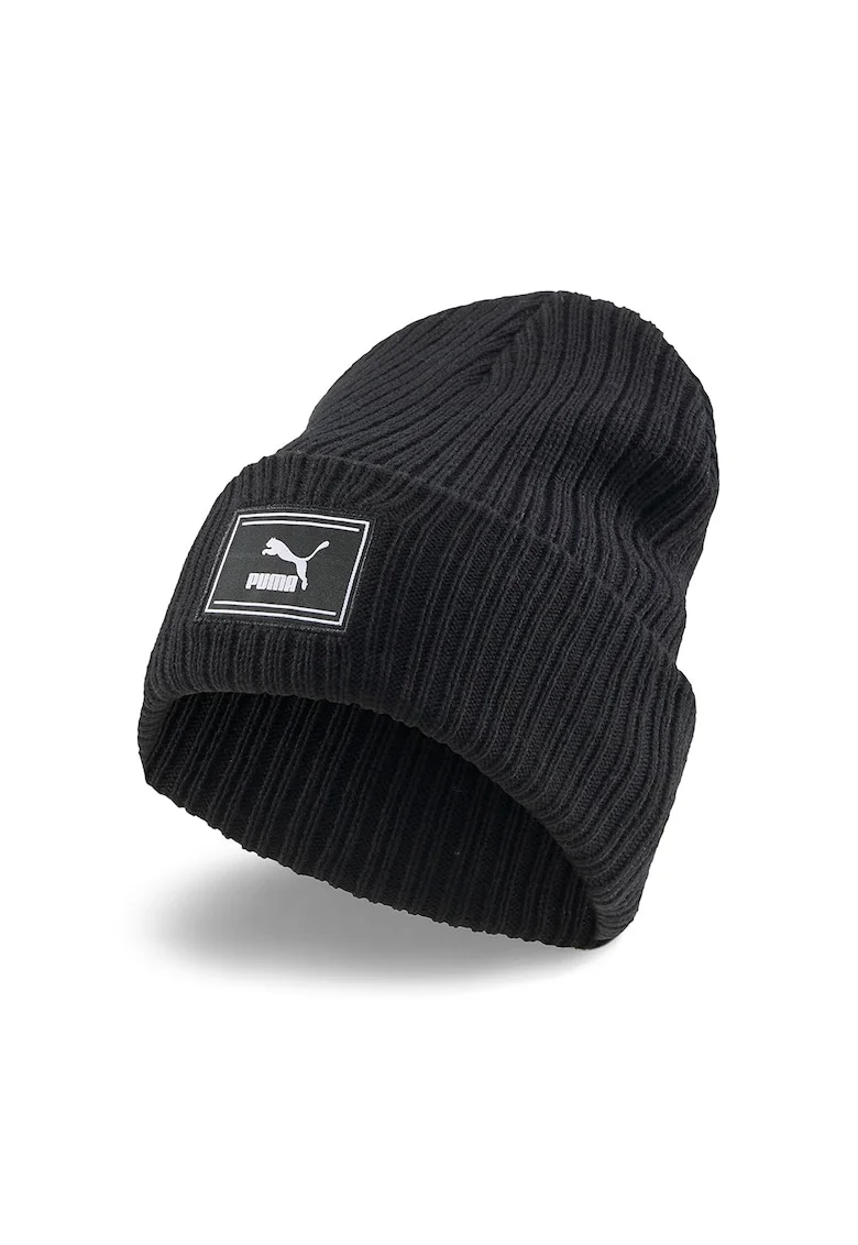 Caciula striata cu logo Prime, Negru stins