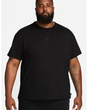 Tricou lejer din bumbac Sportwear Premium Essential, Negru