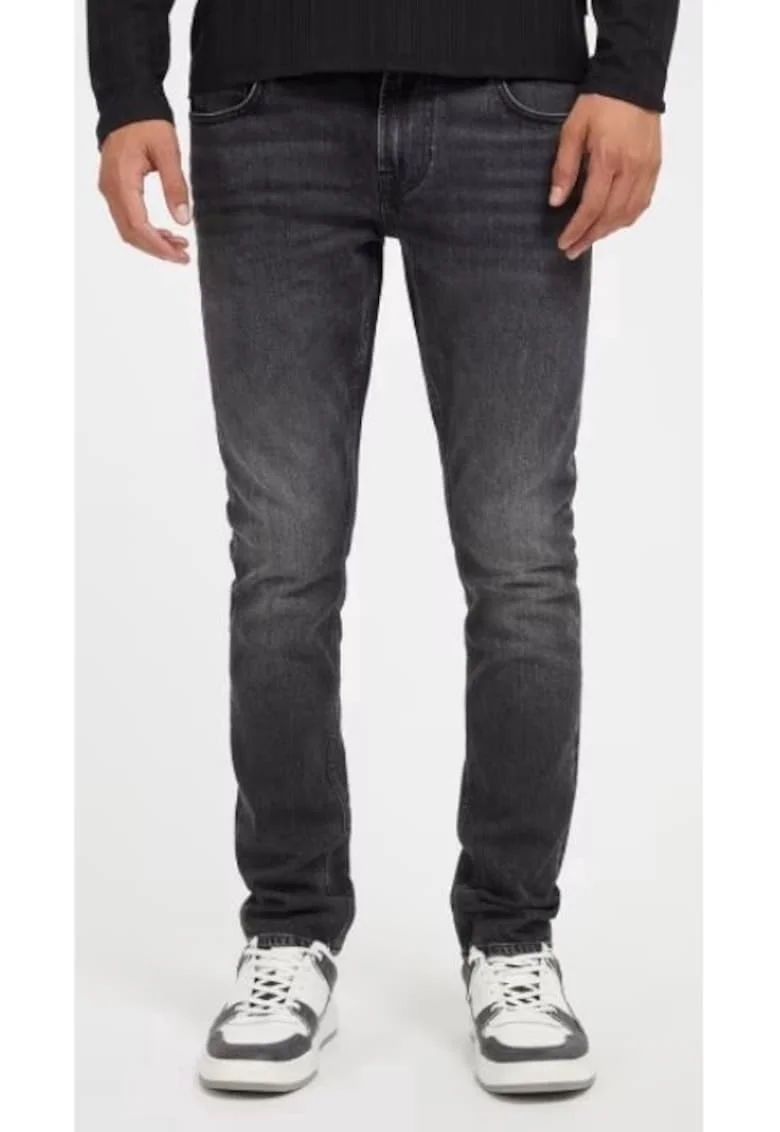 Blugi skinny pentru barbati,  Bumbac, Negru, Gri