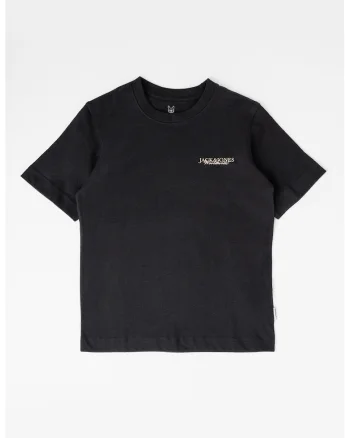 Tricou de bumbac cu logo, Negru/Kaki