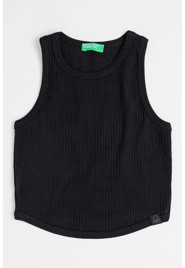 Top crop striat, Negru