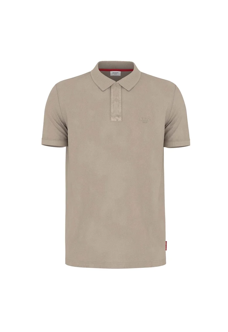 Tricou polo din amestec de bumbac organic, Bej