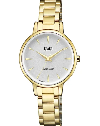 Ceas quartz cu logo pe cadran, Auriu