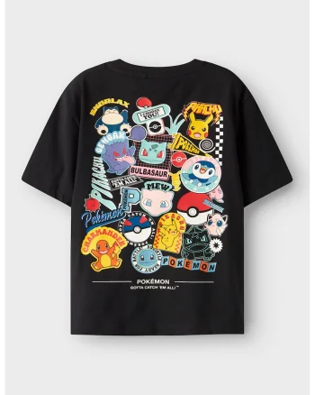 Tricou din bumbac cu imprimeu grafic, Negru/Multicolor