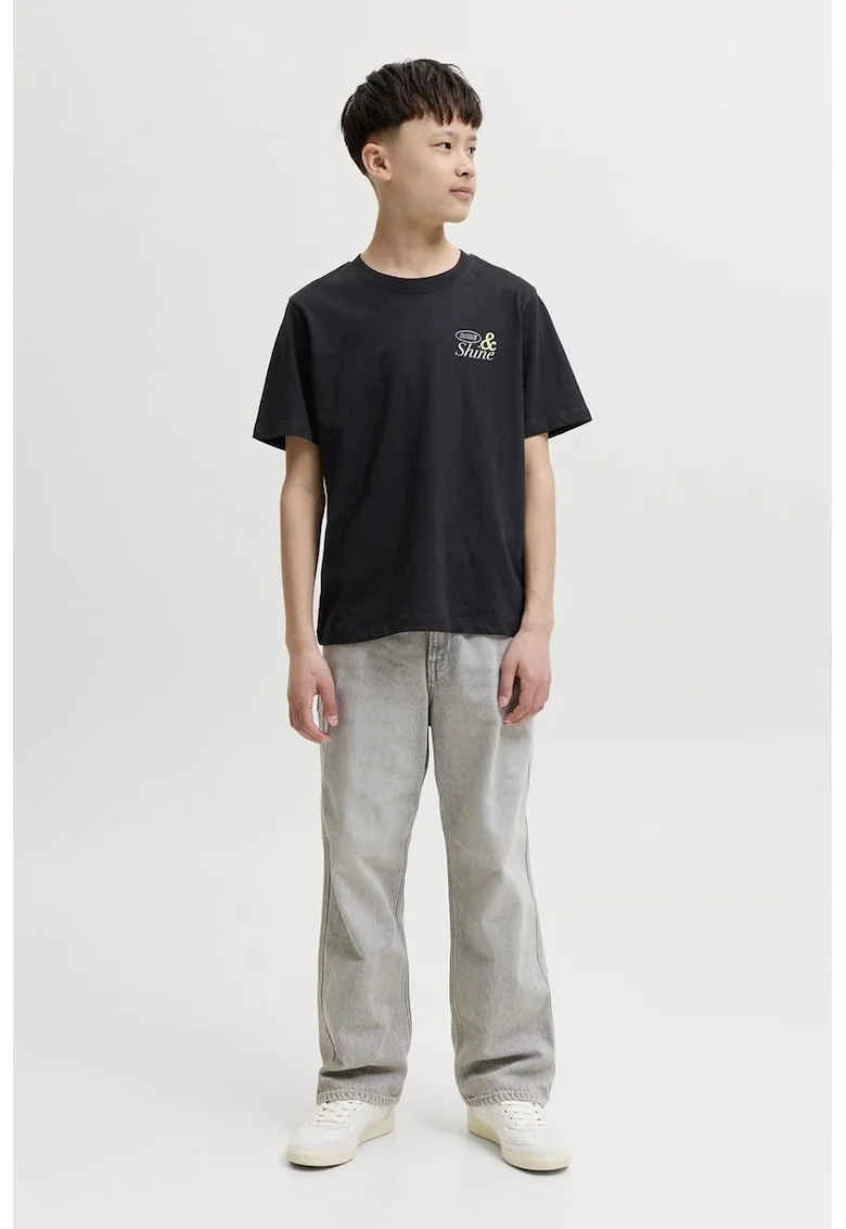Tricou din bumbac cu imprimeu organic, Negru/Galben