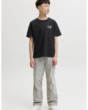 Tricou din bumbac cu imprimeu organic, Negru/Galben