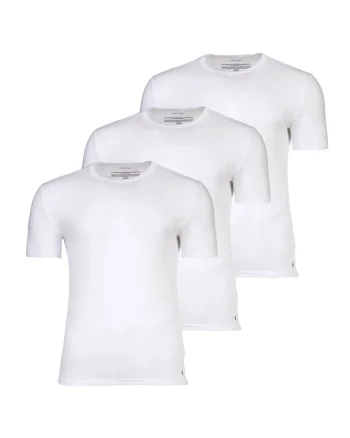 Set de tricouri de casa din amestec de bumbac - 3 piese, Alb