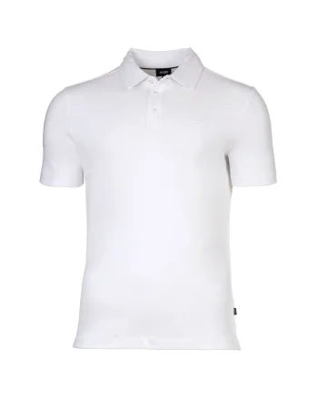 Tricou polo uni de bumbac organic Preston, Alb