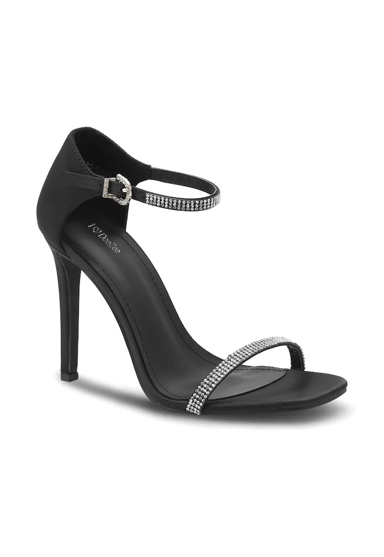 Sandale dama, Textil, Negru, Negru