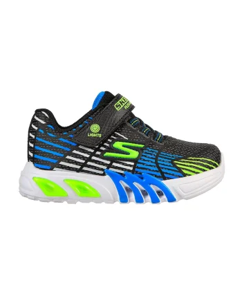 Pantofi Flex Glow Elite,  Alb/Negru/Albastru