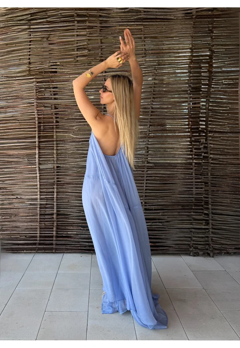 Rochie Maxi, Vaporoasa, Love Vision Caramel, Albastru deschis