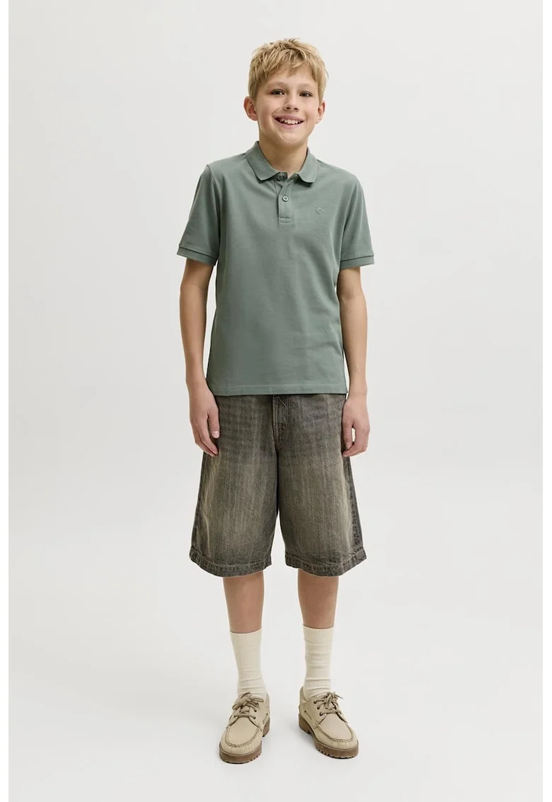 Tricou polo din bumbac organic, Sage Green