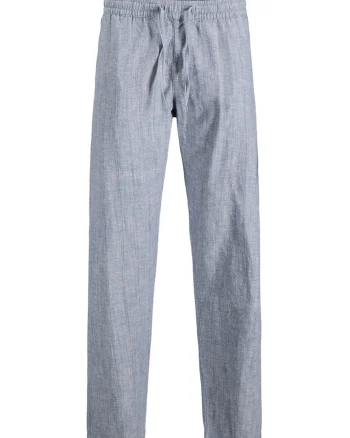 Pantaloni din amestec de bumbac, Albastru prafuit
