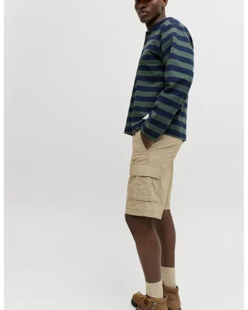 Pantaloni scurti cargo cu croiala lejera, Maro camel