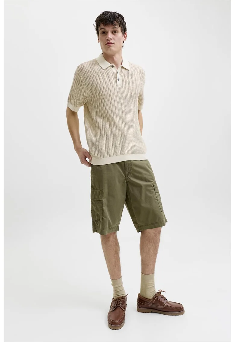 Pantaloni scurti cargo cu croiala lejera, Verde masliniu