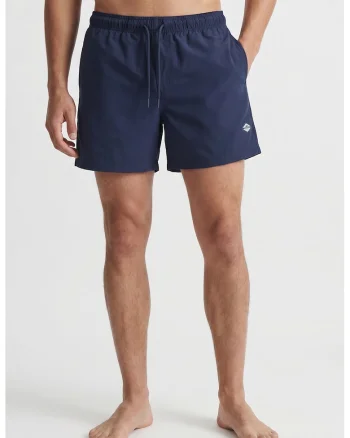 Pantaloni scurti de baie cu snur in talie, Bleumarin