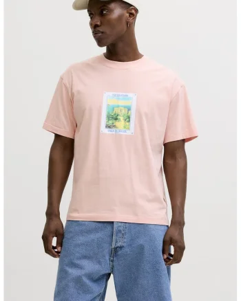 Tricou din bumbac organic cu design grafic, Piersica