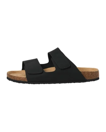 Papuci uni cu velcro, Negru/Maro