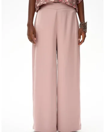 Pantaloni cu croiala ampla si talie elastica Royal