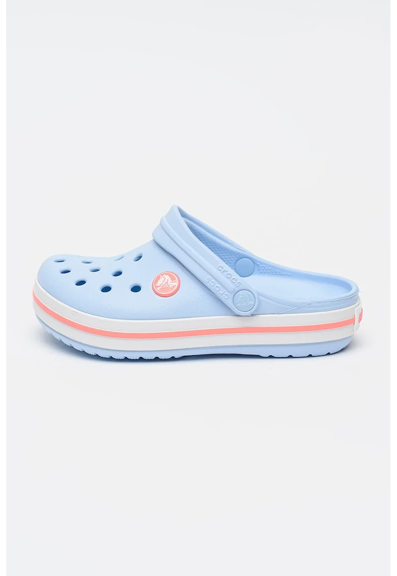 Saboti slingback cu model uni, Albastru deschis