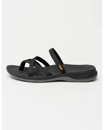 Papuci flip-flop cu logo Tirra Traveler, Negru