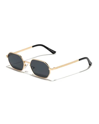 Ochelari de soare hexagonali unisex, Auriu