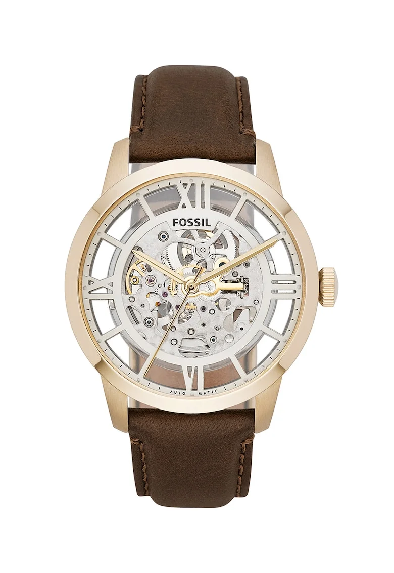 Ceas automatic cu o curea de piele Townsman, Maro