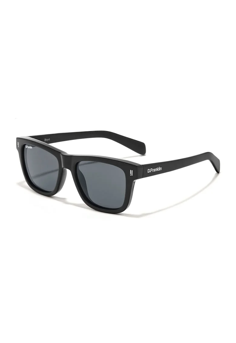 Ochelari de soare wayfarer unisex cu lentile polarizate, Negru