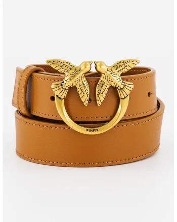 Curea de piele cu catarama logo Love Berry