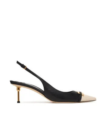 Pantofi dama,  piele naturala, toc stiletto, negru