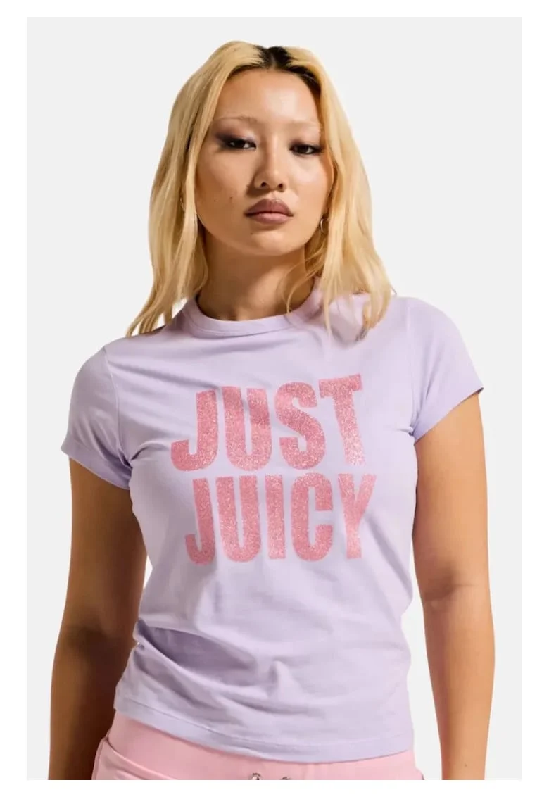 Tricou cu text print Just Juicy