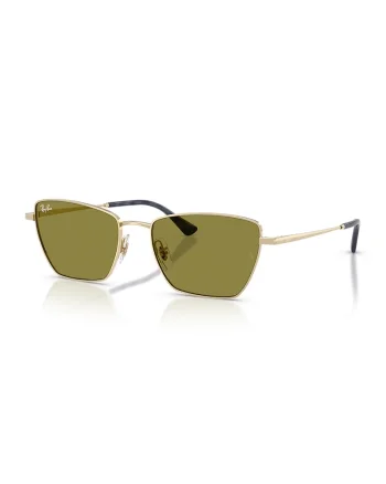 Ochelari de soare butterfly unisex polarizati cu rama metalica, Auriu