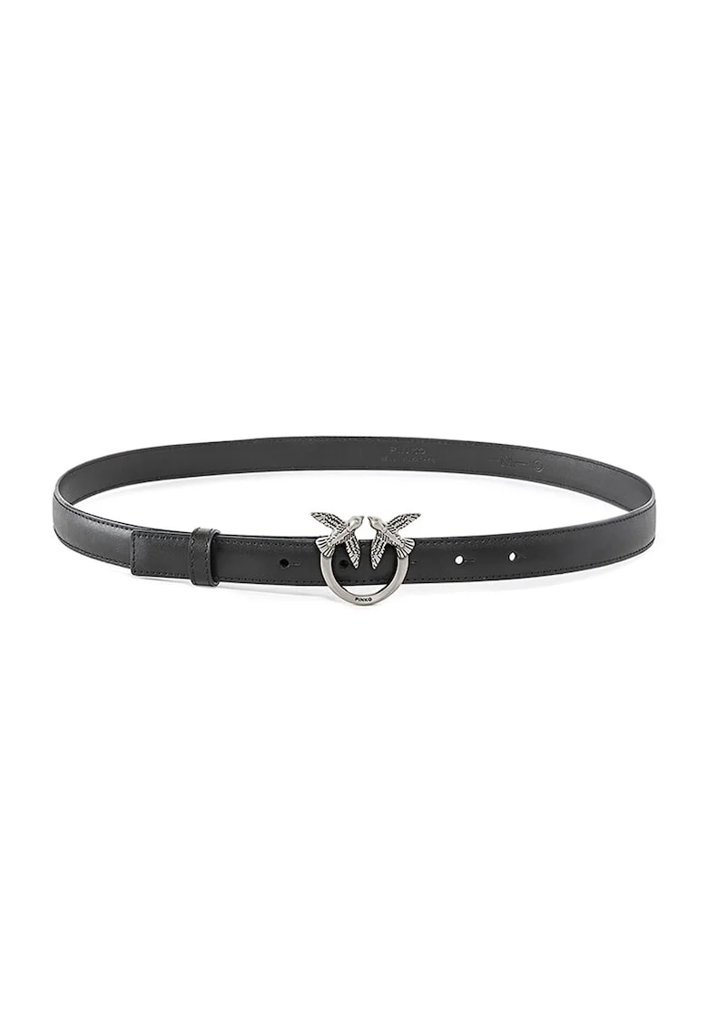 Curea de piele Love Birds, Negru