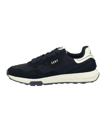 Pantofi sport cu insertii din piele intoarsa Youtron, Alb fildes/Negru