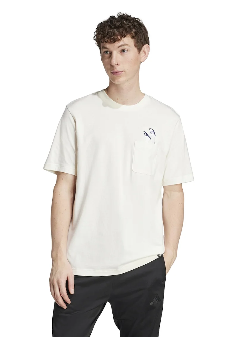 Tricou de casa din bumbac Slide, Alb murdar