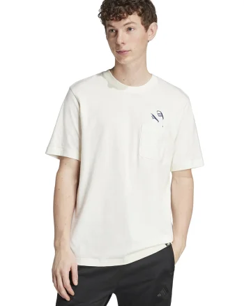 Tricou de casa din bumbac Slide, Alb murdar