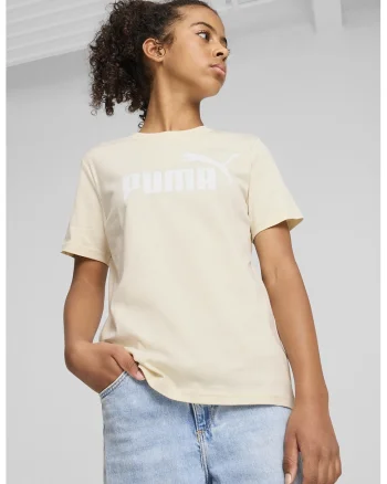 Tricou cu decolteu la baza gatului si imprimeu logo, Alb/Crem
