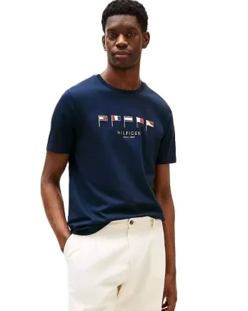 Tricou Tommy Hilfiger HILFIGER MULTI FLAGS TEE