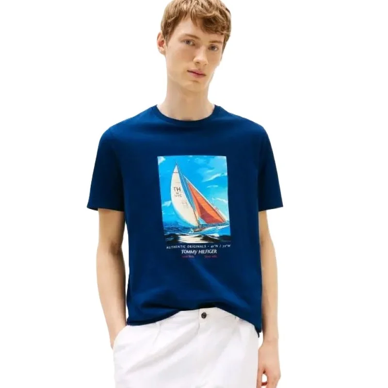 Tricou Tommy Hilfiger HILFIGER COLOR PHOTOPRINT TEE