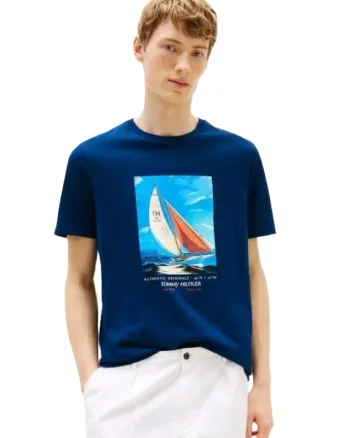 Tricou Tommy Hilfiger HILFIGER COLOR PHOTOPRINT TEE