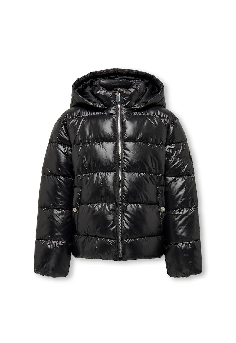 Geaca Fete,  302534081, Nylon, Negru