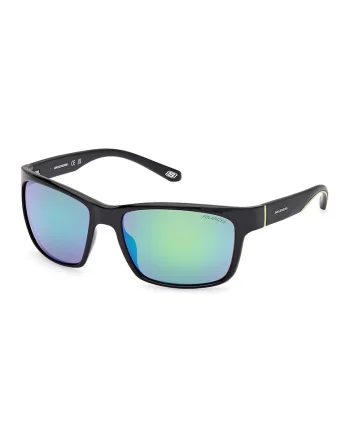 Ochelari de soare dreptunghiulari cu lentile polarizate, Negru