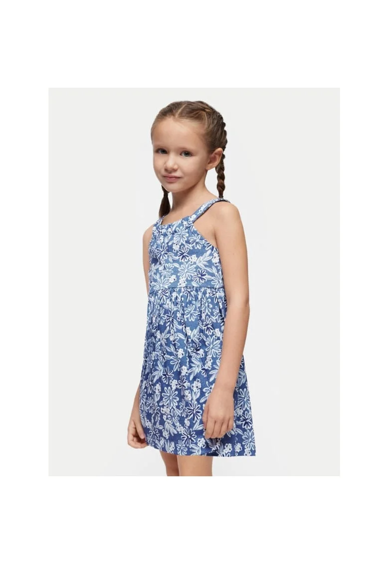 Rochie fete,  141249, Albastru, Bumbac