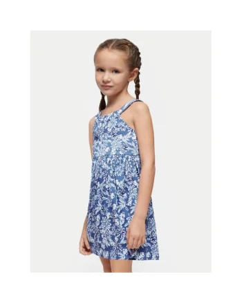 Rochie fete,  141249, Albastru, Bumbac