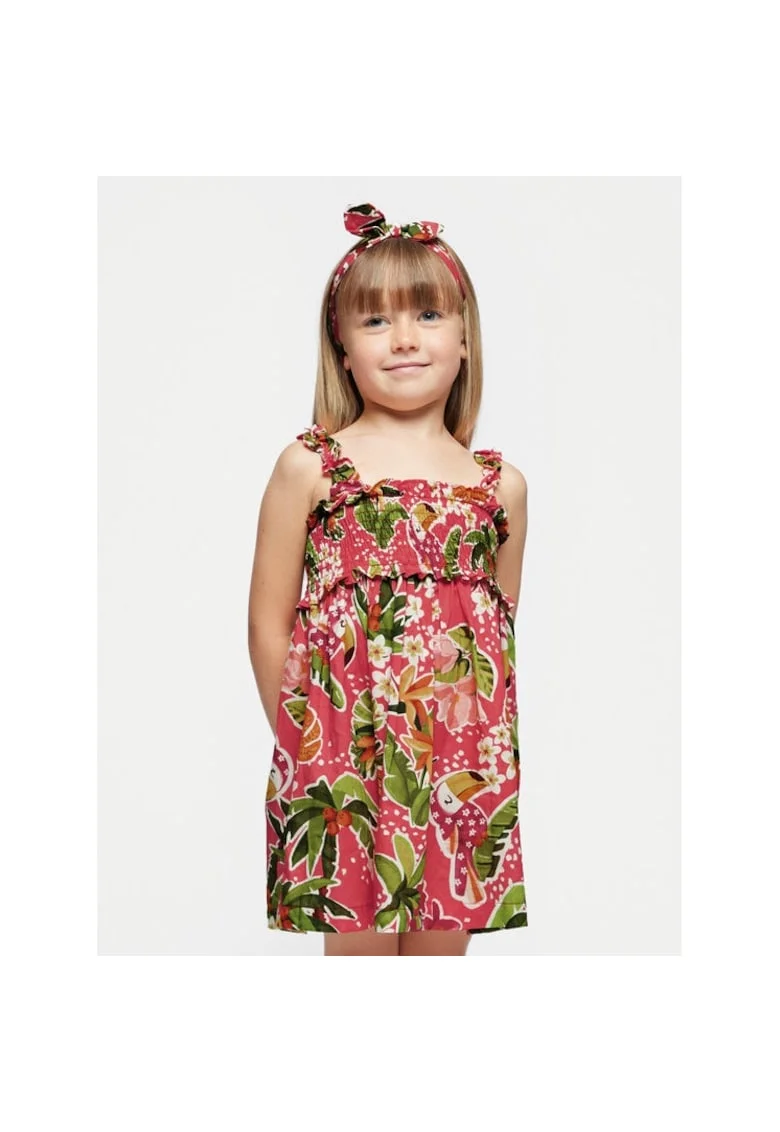 Rochie fete,  141294, Multicolor, Bumbac